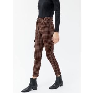 Urban Outfitters Brown Checkered Skinny Pants